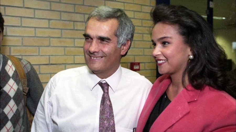Emídio Rangel com Alberta Marques Fernandes, o rosto do primeiro serviço de notícias da SIC